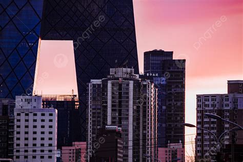Beijing Sunset International Trade Building Complex Outdoor Landmark