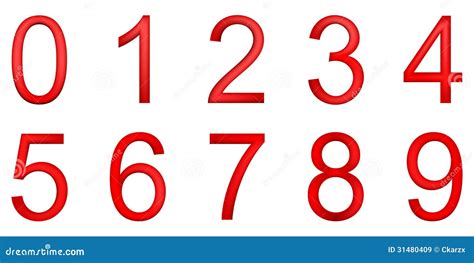Red Numbers Mesh Stock Vector Illustration Of Collection 31480409