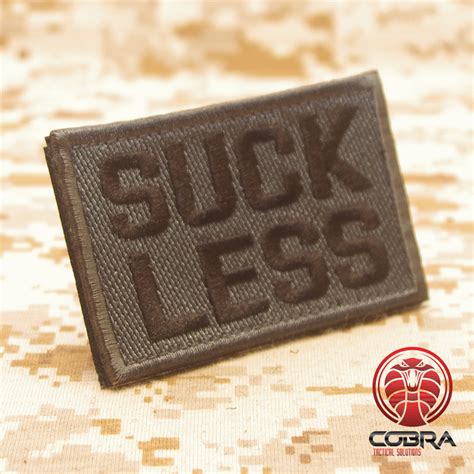 suck less gray military patch velcro military airsoft