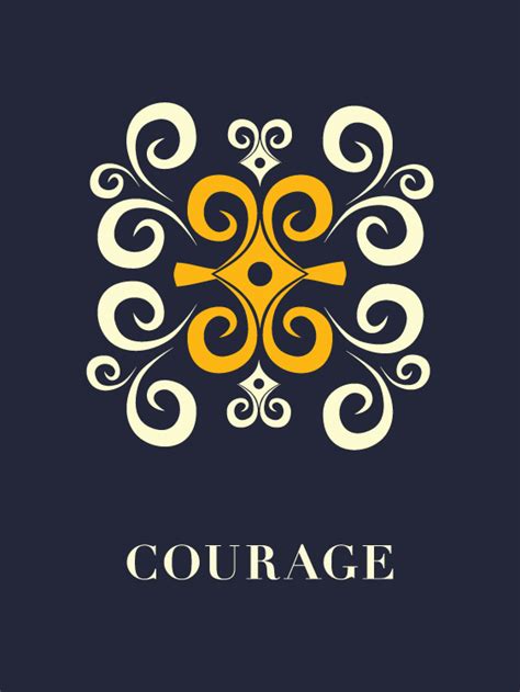 Courage Inspirational Poster With Adinkra Symbol Dwennimmen • Afrimod