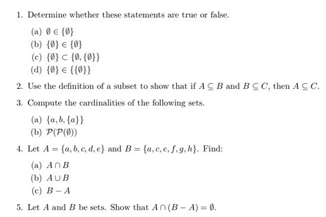 solved 1 determine whether these statements are true or