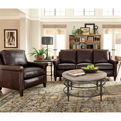 Living Room With Dark Brown Leather Couch Bryont Blog