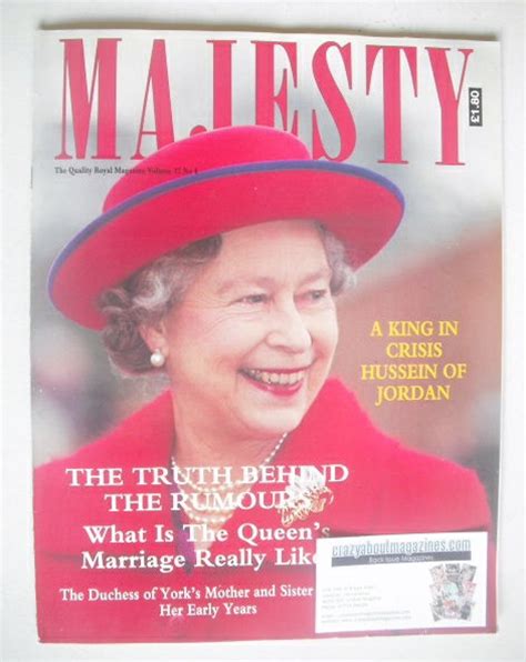 Majesty Magazine Queen Elizabeth Ii Cover April 1991 Volume 12 No 4