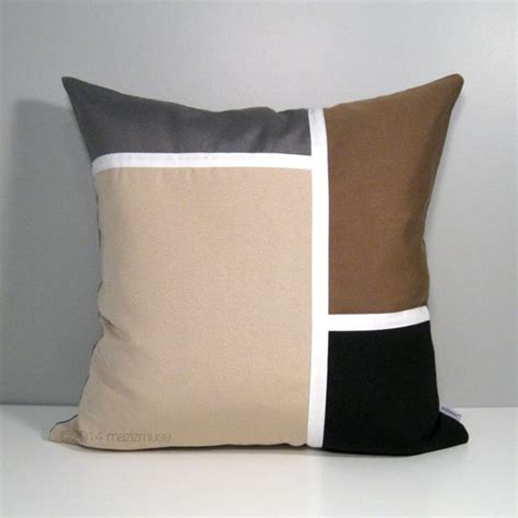 You can also choose from 100% polyester. Modern Outdoor Pillow Cover, Brown Grey Color Block ...