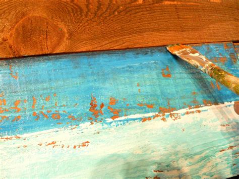 Lake Girl Paints Sunset Beach Art From Fence Boards