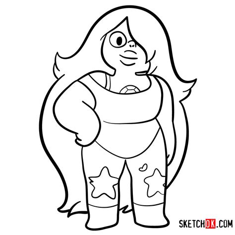 How To Draw Amethyst Steven Universe Sketchok Easy Drawing Guides
