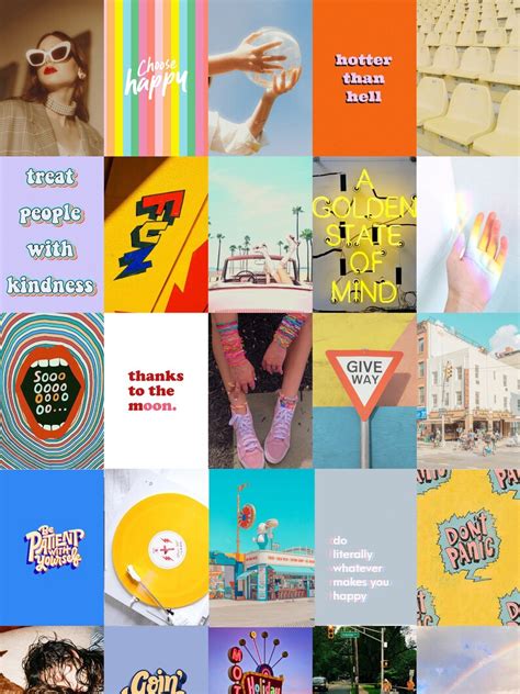 Boujee Rainbow 2 Aesthetic Wall Collage Kit Digital Etsy