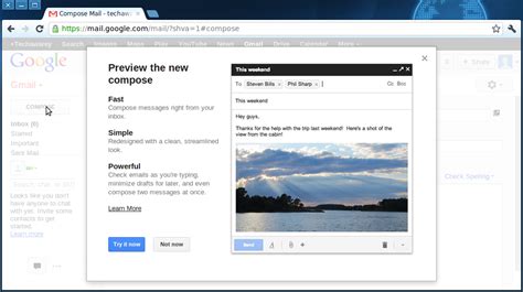 Gmail New Compose Window Techawarey