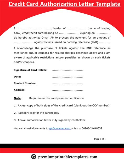 Your credit score is determined by analyzing a number of factors, such as your payment history, the total amount of your debt, and more. A credit card authorization letter helps a card holder to ...