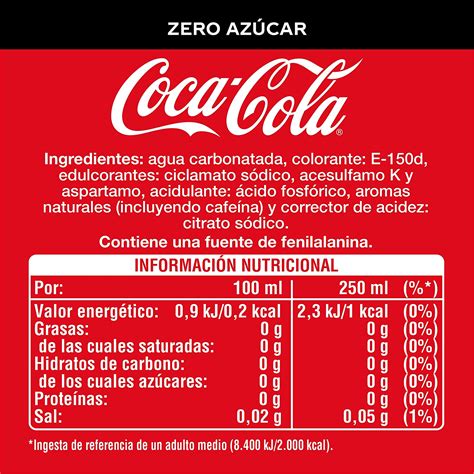 Tabela Nutricional Coca Cola