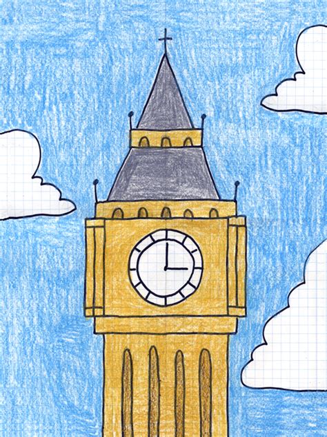 Drawing for kids with letters in easy steps abc. How to Draw Big Ben · Art Projects for Kids
