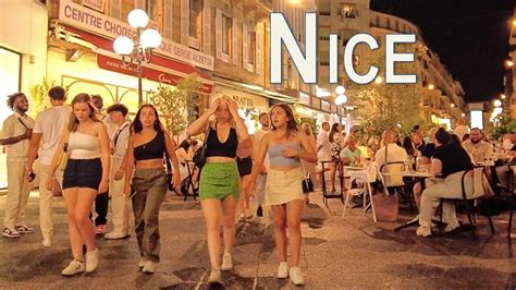 Nice France City Walk At Night Nice Night Life 4k Walks Youtube