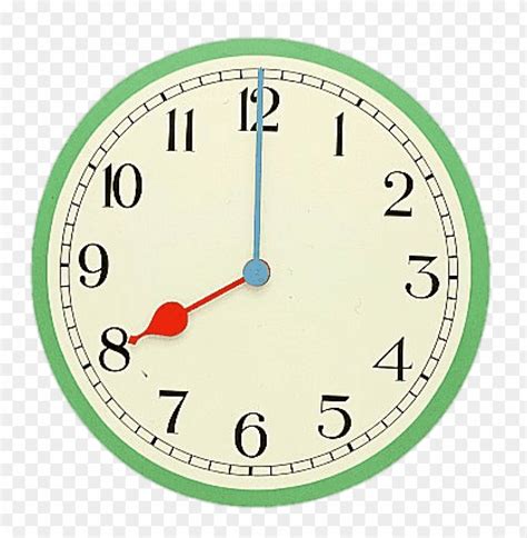 Eight Oclock Coloured Clock Png Image With Transparent Background Toppng