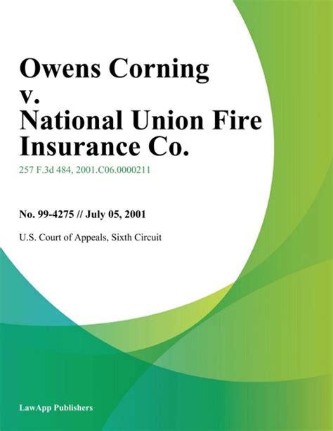 Download Owens Corning V National Union Fire Insurance Co By United States Court Of
