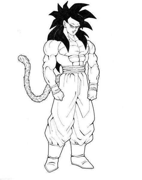 Imagen De Son Goku En Fase 4 Para Imprimir Y Recortar 1 1000×1263