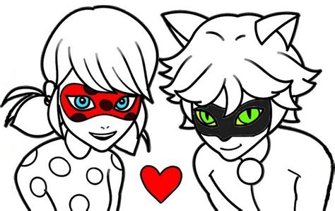 Miraculous Ladybug And Cat Noir Coloring Page Printable Porn Sex Picture