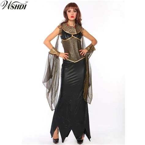 Adult Egyptian Cleopatra Costumes Sexy Queen Clothing Greek Goddess Cosplay Party Dress Athena