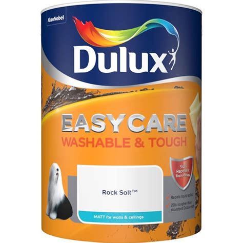 Dulux Easycare Washable And Tough Rock Salt Matt Paint 5l Dulux
