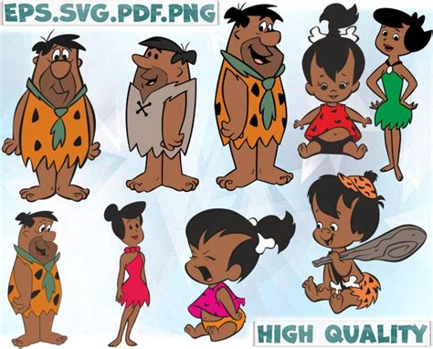 African American Bam Bam And Pebbles Meet The Flintstones Etsy