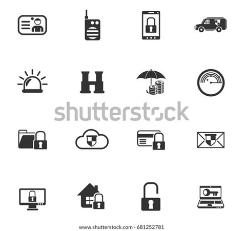 Security Vector Icons Web User Interface Stock Vector Royalty Free