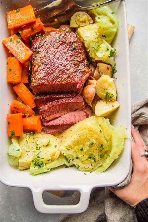 Pour in broth and seal lid. Instant Pot Glazed Corned Beef & Cabbage | Platings&Pairings