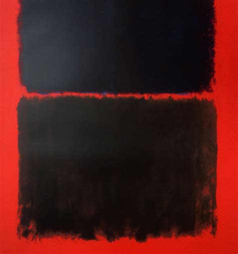 Mark Rothko Dopo Rosso Chiaro Su Nero Serigrafia Arte