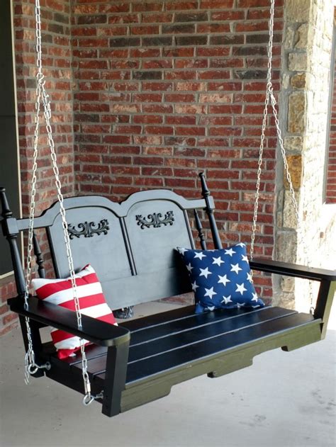 Headboard To Porch Swing Porch Swing Diy Furniture Outdoor Decor