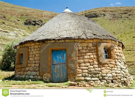 Basotho Traditional Sandstone Hut Stock Photography