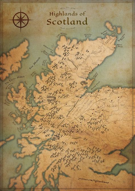 A Tolkienesque Take Scottish Highlands Map Fantasy Edition Jurys Inn Scottish Highlands