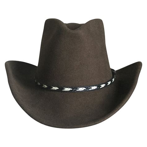 Rockmount Crushable Brown Felt Western Cowboy Hat