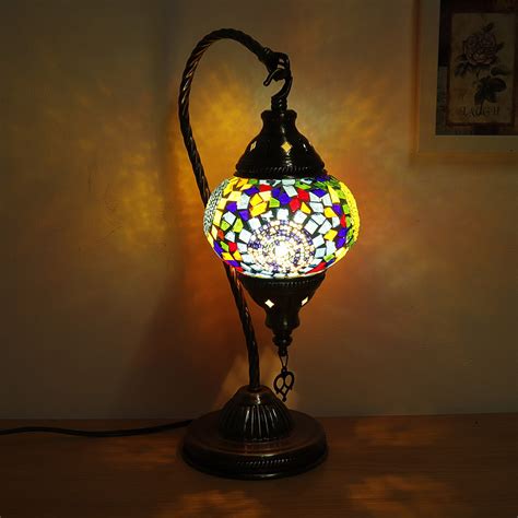 lamp shades turkish moroccan mosaic swan neck table desk bedside night accent lamp light lamp