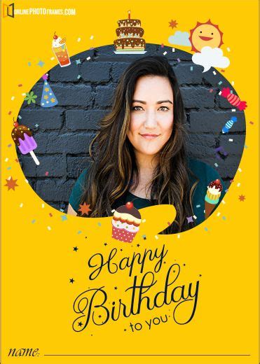 Photofunia Birthday Wishes Frames Online in 2020 | Online photo frames