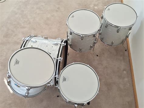 Ludwig Buddy Rich Drum Set Early 80s White Marine Pearl