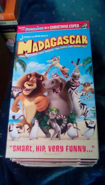 MADAGASCAR RARE DREAMWORKS VHS Cartoon Ben Stiller Chris Rock Penguins OOP PicClick