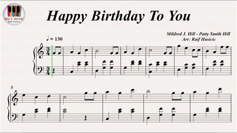 Happy Birthday To You Piano Youtube
