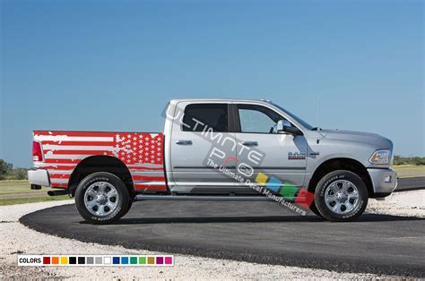 Dodge Ram Decal American Flag Tail Sticker Bed Kit 2010 Present