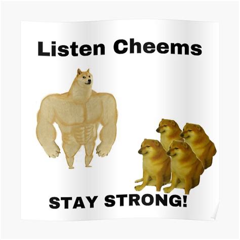 Cheems King Posters Redbubble