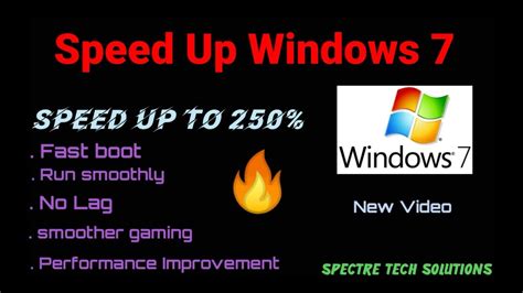 How To Speed Up Windows 7 Upto 250 Faster And Smoother Latest