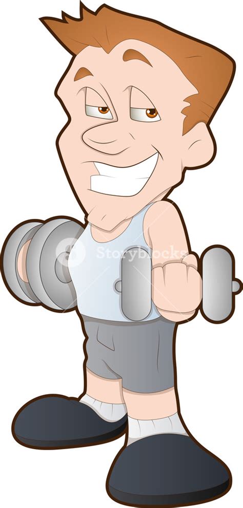 Bodybuilder Cartoon Character Royalty Free Stock Image Storyblocks