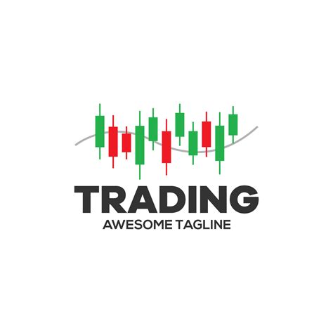 Trading Financial Vector Logo Trading Icon Candlestick Trading