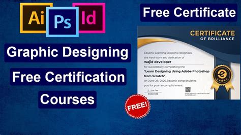 Graphic Design Free Course With Certificate Adobe Photoshop Adobe