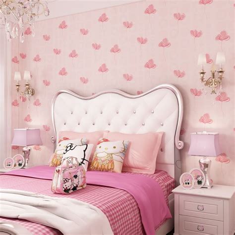 How To Visually Enlarge The Room With Wallpapers Girls Bedroom