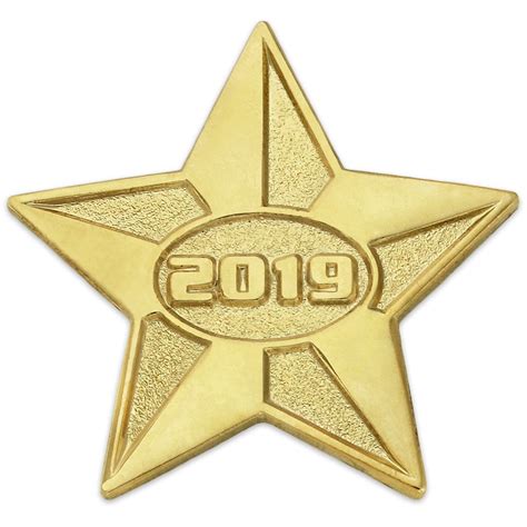 Pinmarts 2019 Year Gold Star Class Of School Graduation Lapel Pin