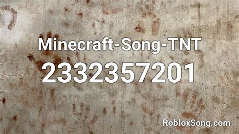 Minecraft Song Tnt Roblox Id Roblox Music Codes