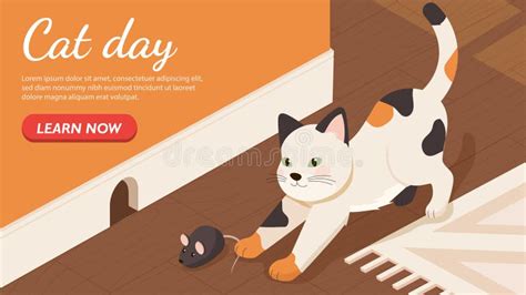 Cat Catches Mouse Stock Vector Illustration Of Automatic 276463112