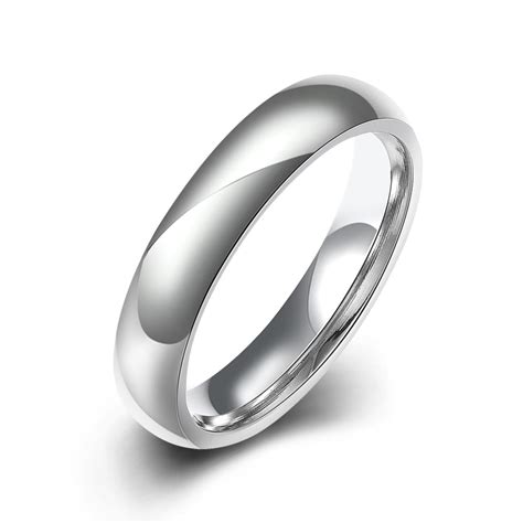 Stainless Steel Ring Men Silver Ring Men Jewelry Simple Plain Stainless