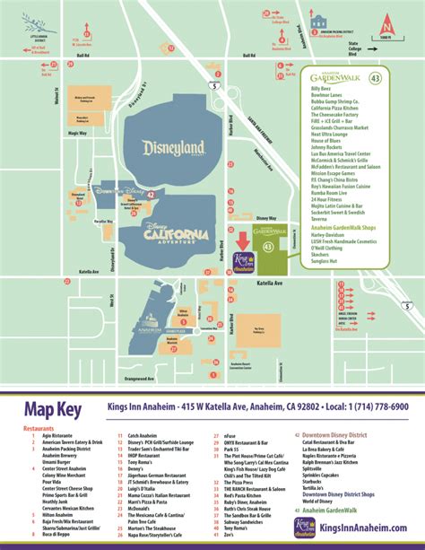 Map Of Hotels Around Disneyland California Free Printable Maps