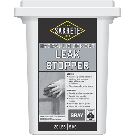 SAKRETE 20 lb. Gray Leak Stopper-65450006 - The Home Depot