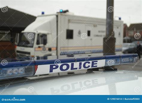 Police Incident Command Unit Major Incident Stock Photo Image Of