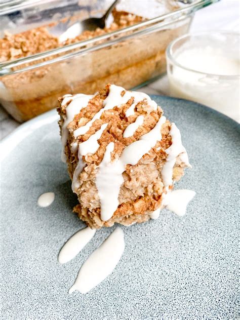 Cinnamon Roll Vegan Baked Oatmeal Easy Secretly Healthy Home